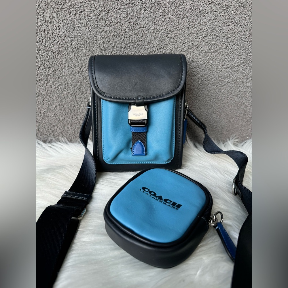 Charter North/South Crossbody With Hybrid Pouch In Colorblock